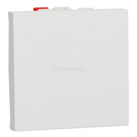 Вимикач 1-клавішний кнопковий (2 модулі) 10А Unica New білий, Schneider Electric