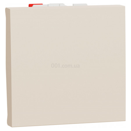 Вимикач 1-клавішний кнопковий (2 модулі) 10А Unica New бежевий, Schneider Electric