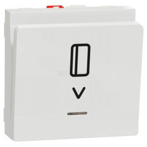 Вимикач картковий з підсвічуванням (2 модулі) 10А Unica New білий, Schneider Electric