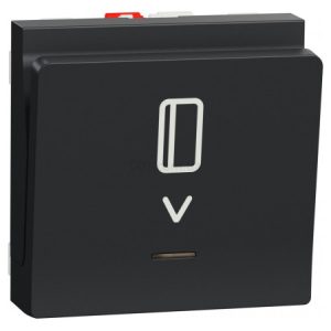 Вимикач картковий з підсвічуванням (2 модулі) 10А Unica New антрацит, Schneider Electric