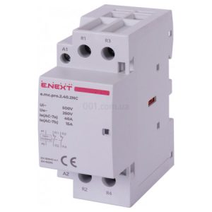 Контактор модульний e.mc.pro.2.40.2NC, 2P 40А 2НЗ 220В, E.NEXT