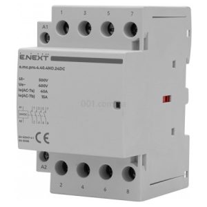 Контактор модульний e.mc.pro.4.40.4NO.24DC, 4P 40А 4НВ 24В, E.NEXT