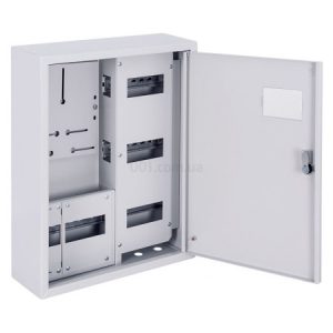 Корпус обліку металевий e.mbox.pro.n.f3.27 IP31 навісний під 3ф лічильник 27 модулів, E.NEXT