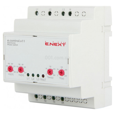Реле автоматичного вибору фаз 16А e.control.v11, E.NEXT