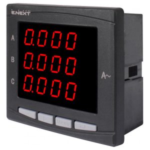 Аналізатор параметрів мережі 96×96мм 230В/AC 5А 0-450В RS-485 e.meter.pro.96.m.led, E.NEXT