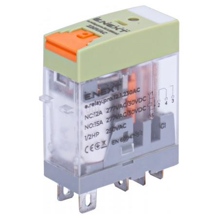 Реле проміжне e.relay.pro.12.1.230AC, 1 група контактів 12А 230В АC, E.NEXT