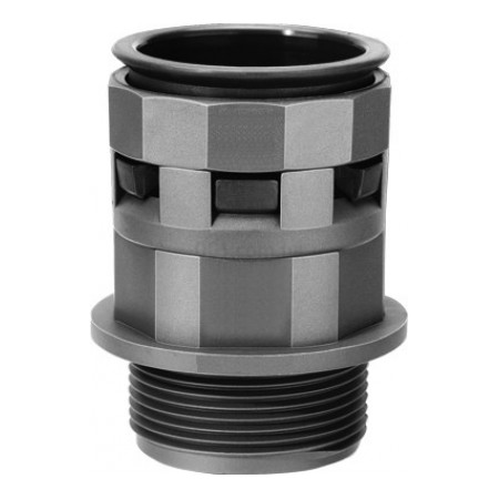 Муфта труба-коробка DN12 мм M16×1,5 поліамід чорна, DKC (БДК)