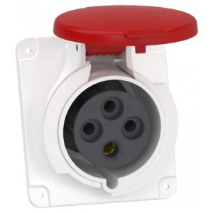 Розетка кабельна стаціонарна прихованої проводки 32А 3P+E IP44 380В PratiKa, Schneider Electric