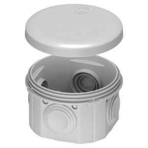 Коробка розподільча зовнішня ∅80×40 мм IP55 з кришкою UNIKA IB004, Plank