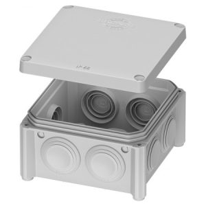 Коробка розподільча зовнішня 85×85×40 мм IP55 з кришкою UNIKA IB005, Plank