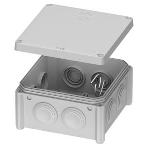 Коробка розподільча зовнішня 100×100×50 мм IP55 з кришкою UNIKA IB006, Plank