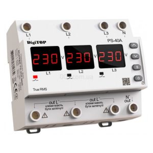 Перемикач фаз PS-40A M6R 40А, DigiTOP