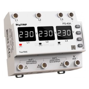 Перемикач фаз PS-40A M6W 40А, DigiTOP