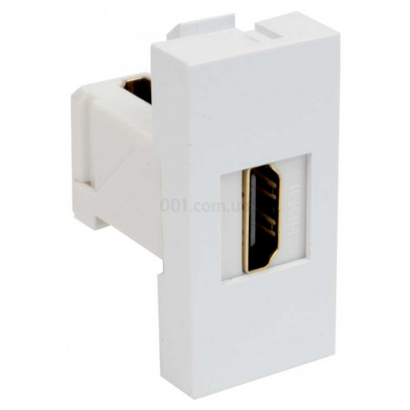 Розетка HDMI модульна 45×22,5 мм Quadro біла, KOPOS