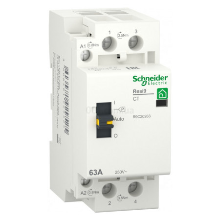 Контактор RESI9 1P+N 63A 2НВ 230В, Schneider Electric
