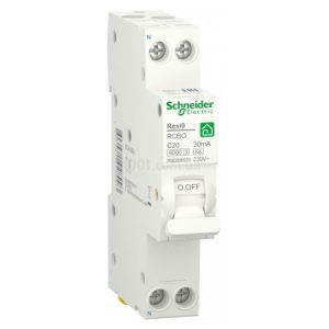 Диференційний автоматичний вимикач RESI9 6кА 1M 1P+N 20A хар-ка C 30мА тип А, Schneider Electric
