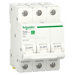 Автоматичний вимикач RESI9 6kА 3P 63 А хар-ка C, Schneider Electric