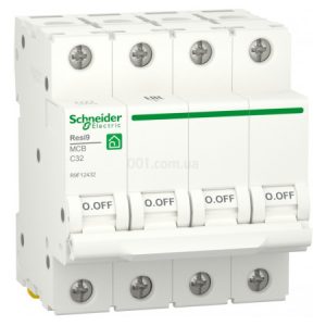 Автоматичний вимикач RESI9 6kА 4P 32 А хар-ка C, Schneider Electric