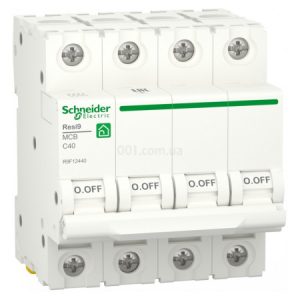 Автоматичний вимикач RESI9 6kА 4P 40 А хар-ка C, Schneider Electric
