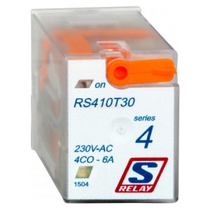Реле мініатюрне 4CO 6А 230В AC червоний LED, SCHRACK (Австрія)