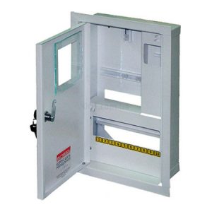 Корпус e.mbox.stand.w.f1.10.z металевий під 1ф лічильник 10 модулів вбудовуваний з замком, E.NEXT