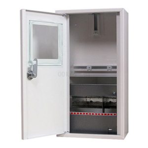 Корпус e.mbox.stand.n.f1.08.z.е металевий під 1ф електронний лічильник 8 модулів навісний з замком, E.NEXT