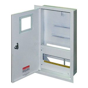 Корпус e.mbox.stand.w.f3.12.z.e металевий під 3ф електронний лічильник 12 модулів вбудовуваний з замком, E.NEXT