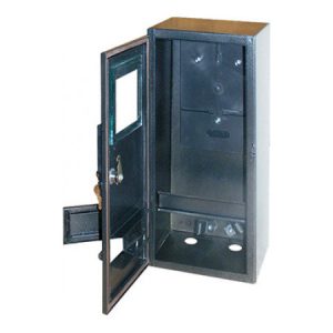 Корпус e.mbox.stand.n.f3.6.z.str металевий під 3ф лічильник порожній навісний 6 модулів з замком, E.NEXT