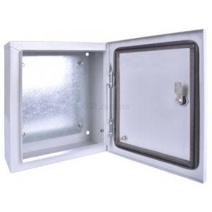 Корпус металевий e.mbox.stand.p.30.20.15 IP54 з монтажною панеллю (300×200×150), E.NEXT