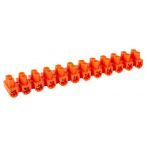 Колодка клемна ділима 10 мм² / 10А (12 груп) e.tc.stand.12.10.orange помаранчева, E.NEXT