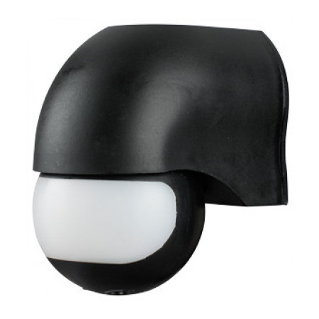 Датчик руху e.sensor.pir.12.black чорний, кут огляду 180°, дальність 12 м, IP44, E.NEXT