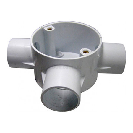 Коробка з'єднувальна трубна 3 вводи d20 мм e.pipe.3.db.stand.20, E.NEXT