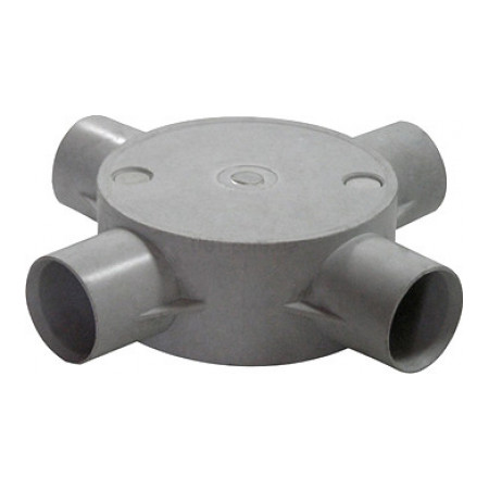 Коробка з'єднувальна трубна 4 вводи d25 мм e.pipe.4.db.stand.25, E.NEXT