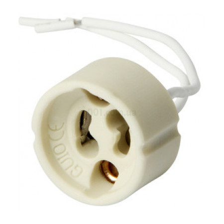 Патрон керамічний GU10 білий e.lamp socket.GU10.cer, E.NEXT