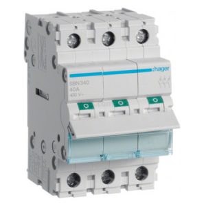 Вимикач навантаження SBN340 3P 40А/400В, Hager
