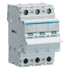 Вимикач навантаження SBN363 3P 63А/400В, Hager