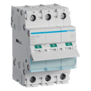 Вимикач навантаження SBN380 3P 80А/400В, Hager