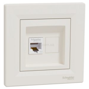 Розетка комп'ютерна (RJ45) кат.5e UTP Asfora кремова, Schneider Electric