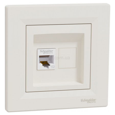 Розетка комп'ютерна (RJ45) кат.5e UTP Asfora кремова, Schneider Electric