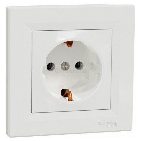 Розетка з з/к Asfora біла, Schneider Electric