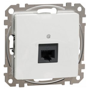Розетка комп'ютерна RJ45 кат.6 UTP Sedna Design біла, Schneider Electric