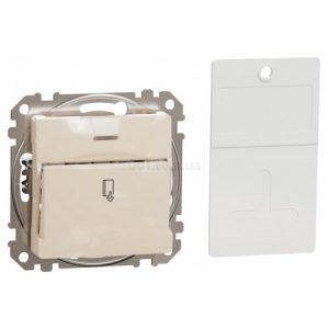 Вимикач картковий 10А Sedna Design & Elements бежевий, Schneider Electric