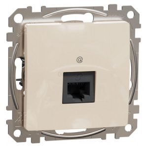 Розетка комп'ютерна RJ45 кат.6 UTP Sedna Design бежева, Schneider Electric