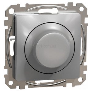 Світлорегулятор LED поворотний RC/RL 5-200Вт Sedna Design алюміній, Schneider Electric