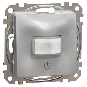 Датчик руху з вимикачем 10А Sedna Design алюміній, Schneider Electric