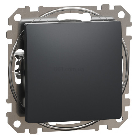 Вимикач 1-клавішний кнопковий Sedna Design чорний, Schneider Electric