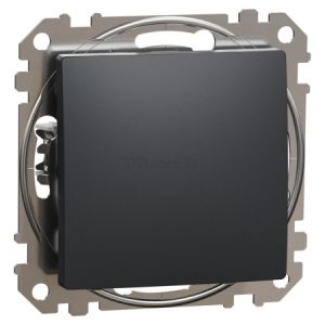 Перемикач кнопковий 1-клавішний Sedna Design чорний, Schneider Electric