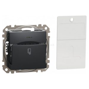 Вимикач картковий 10А Sedna Design & Elements чорний, Schneider Electric