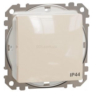 Перемикач 1-клавішний IP44 Sedna Design бежевий, Schneider Electric