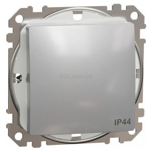 Вимикач 1-клавішний IP44 Sedna Design алюміній, Schneider Electric